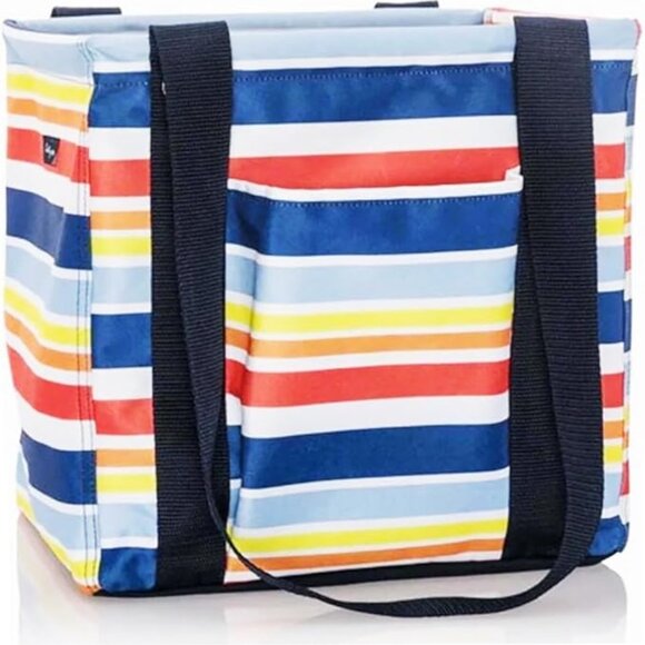 Thirty One Bag Small Utility Tote No Embroidery Vista Stripe - Picture 1 of 3